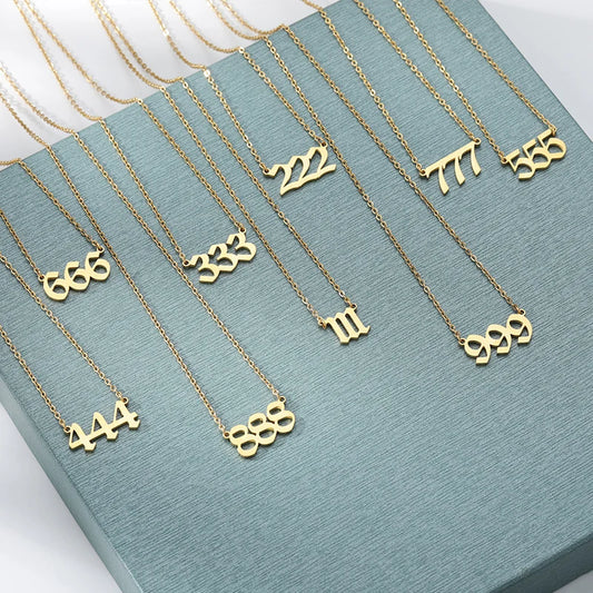 NUMBER NECKLACE STAINLESS STEEL