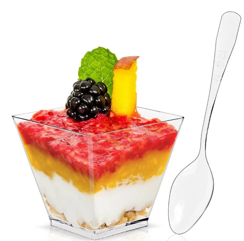 PLASTIC MINI DESSERT DISHES