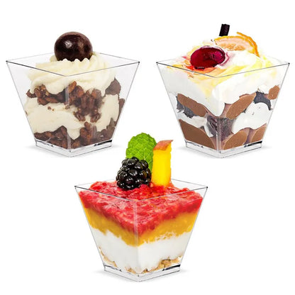 PLASTIC MINI DESSERT DISHES