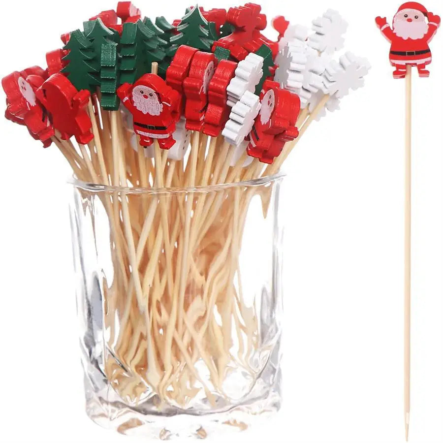 50 CAKE TOPPERS/FRUIT STICKS