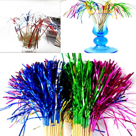 40 CAKE TOPPERS/FRUIT STICKS