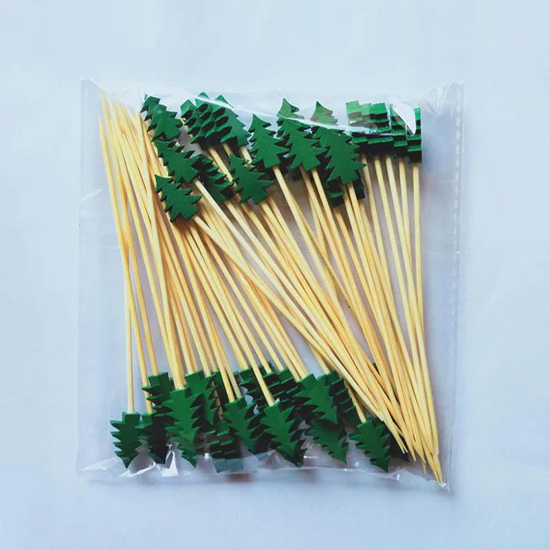 50 CAKE TOPPERS/FRUIT STICKS