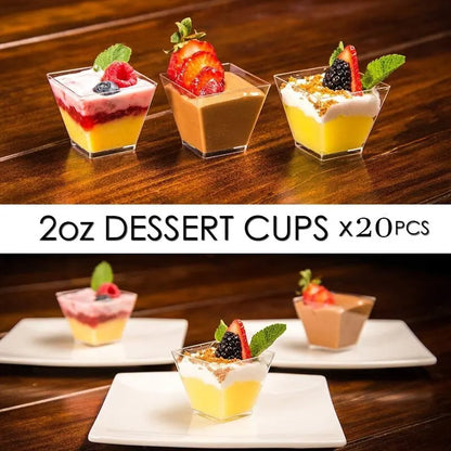 PLASTIC MINI DESSERT DISHES