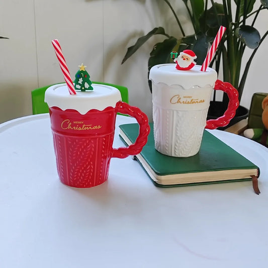 CHRISTMAS MUGS WITH LID