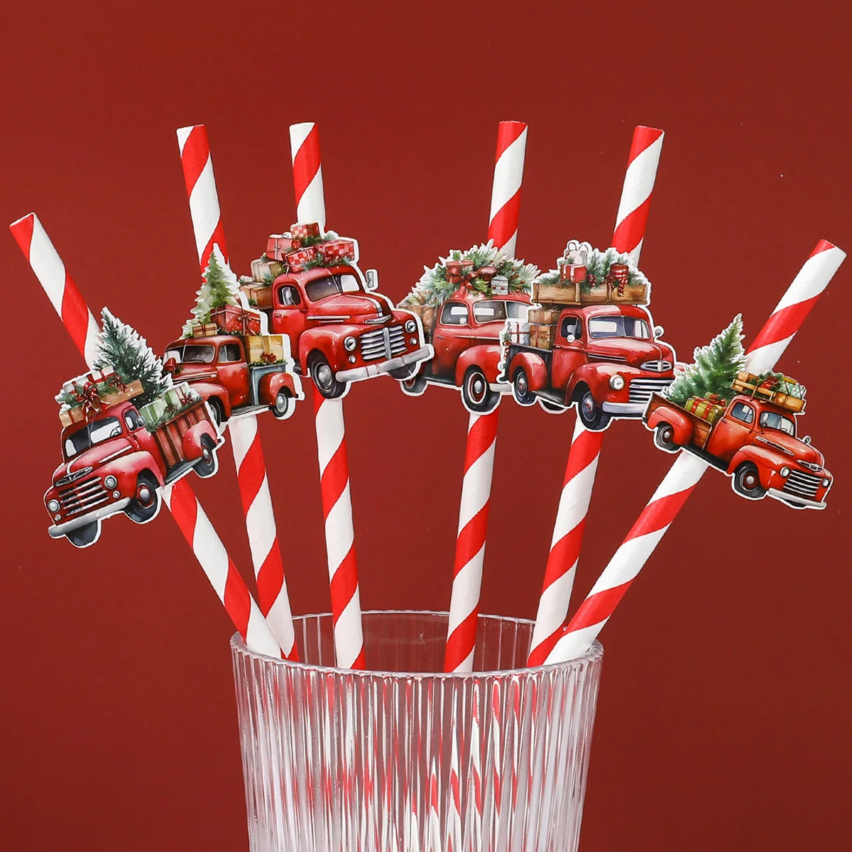 FUNNY CHRISTMAS PAPER STRAWS