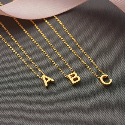 ALPHABET NECKLACE STAINLESS STEEL