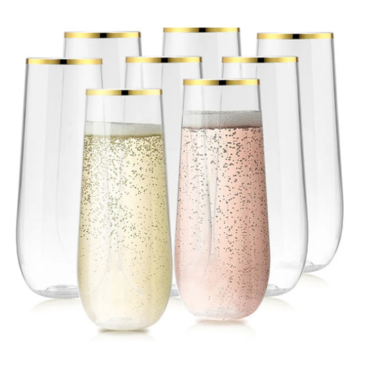 WINE/CHAMPAGNE PLASTIC GLASSES