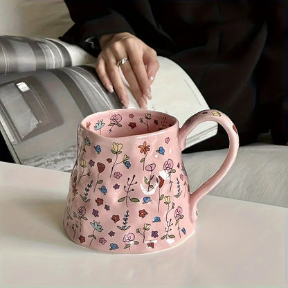 CUTE ORGANIC FLOWER MUG