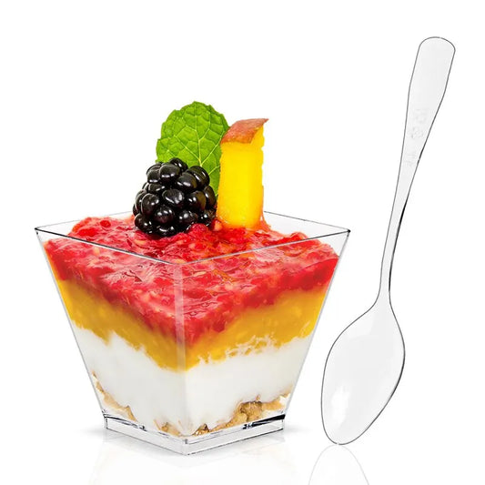 PLASTIC MINI DESSERT DISHES