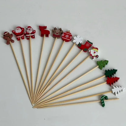 50 CAKE TOPPERS/FRUIT STICKS