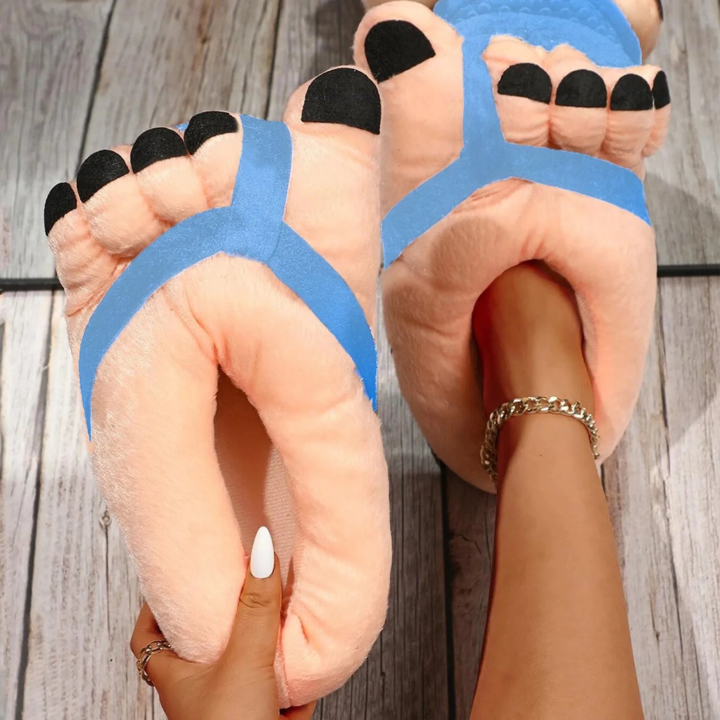 FUNNY FOOT SLIPPERS