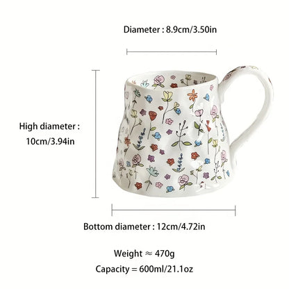 CUTE ORGANIC FLOWER MUG