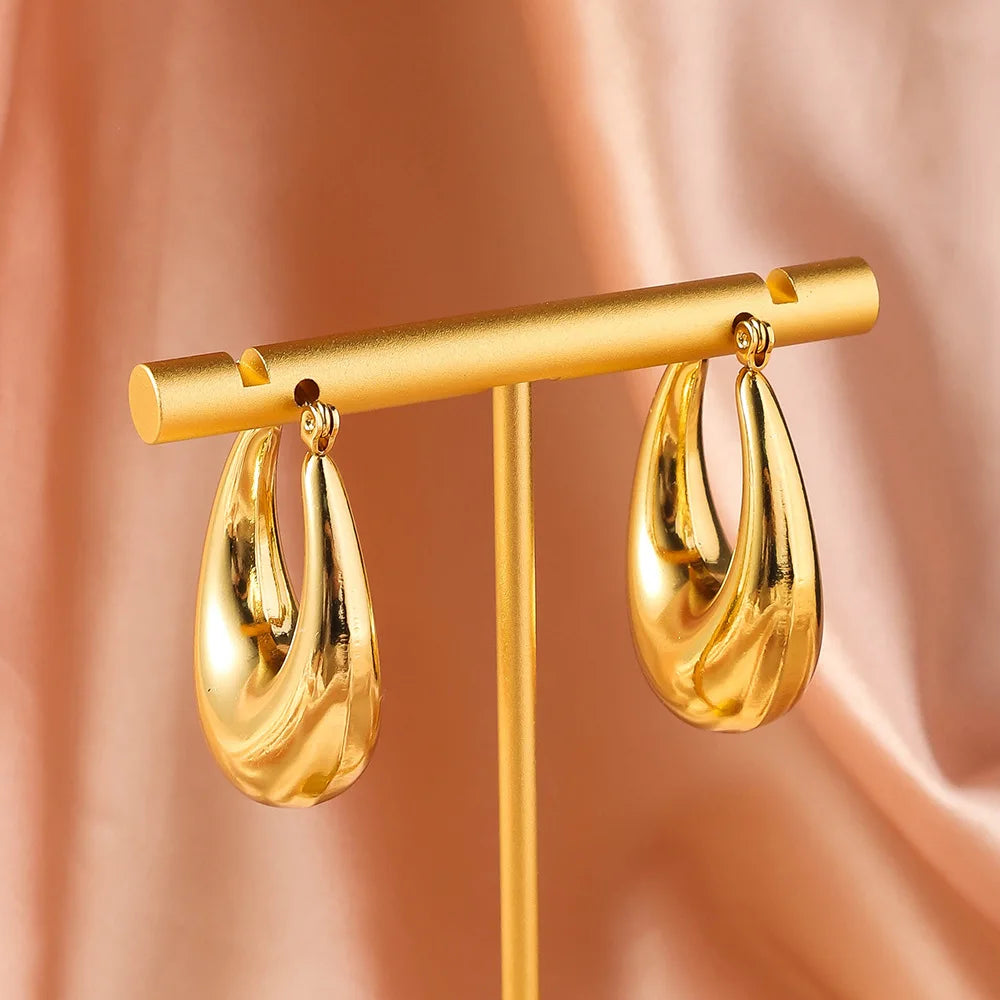 STAINLESS STEEL GOLDEN EARRINGS