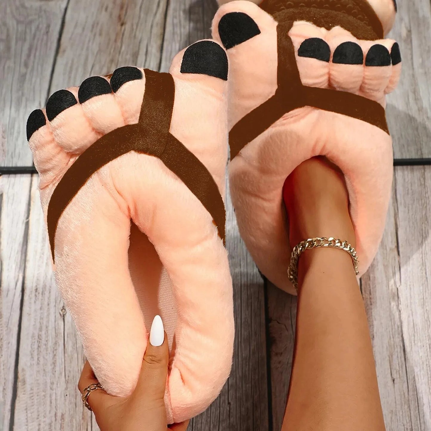 FUNNY FOOT SLIPPERS