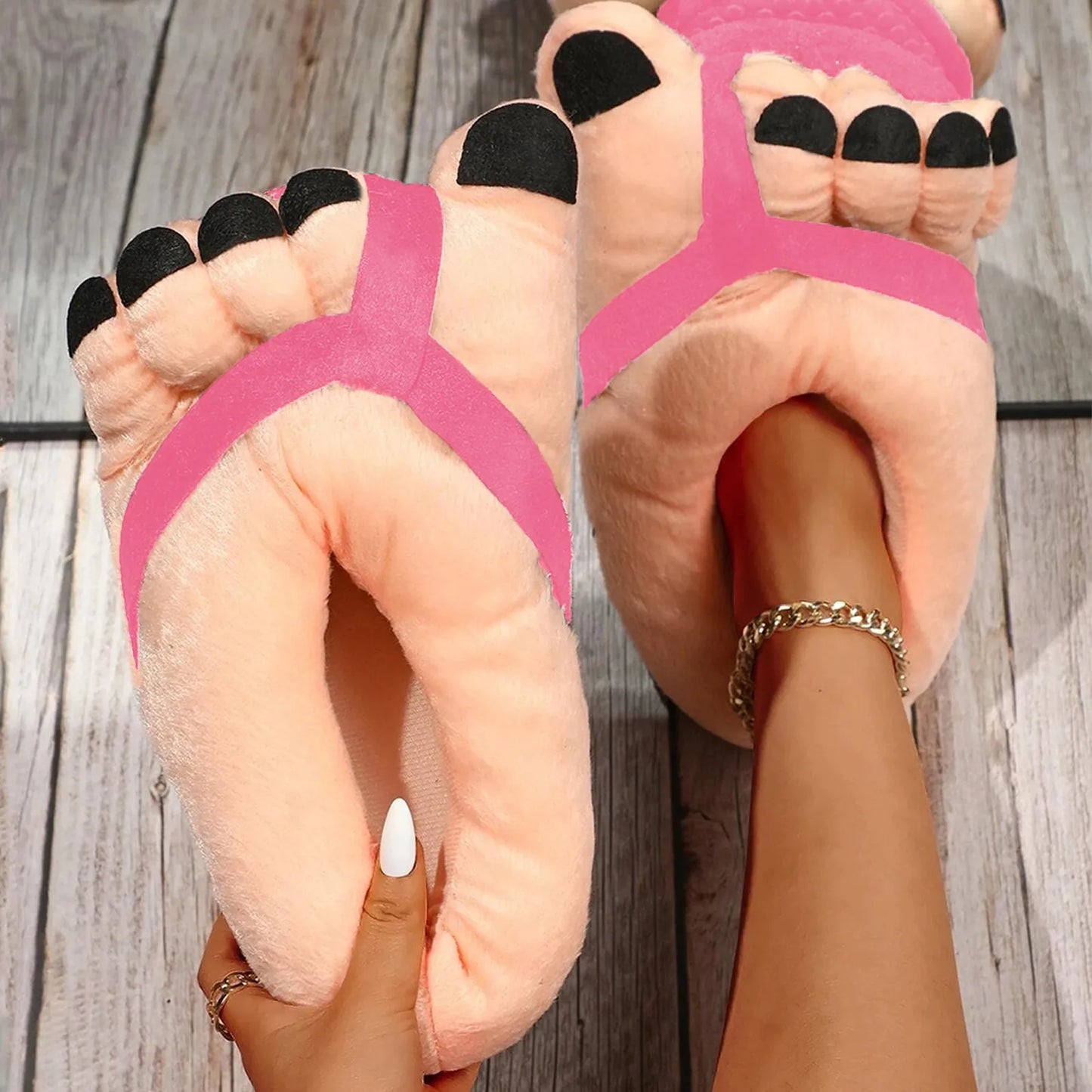 FUNNY FOOT SLIPPERS