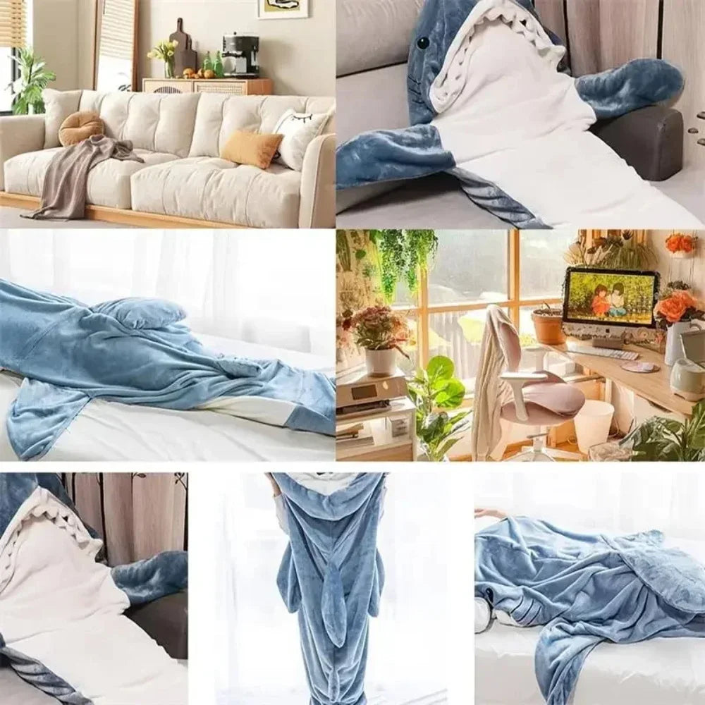 FUNNY SHARK ONESIE BLANKET